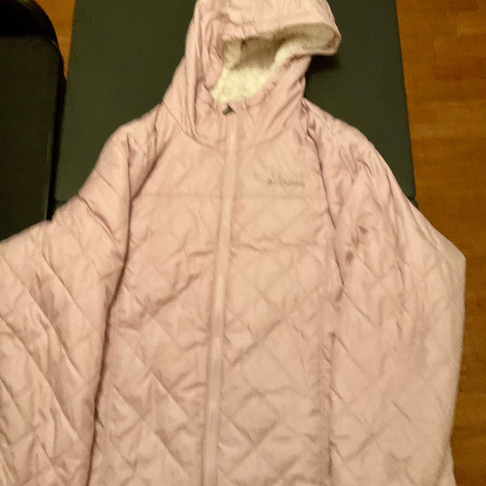 Columbia Blush Pink Quilted Hooded Jacket 2x